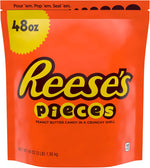 Reese's Pieces 48 Ounce resealable bulk party pack packaging