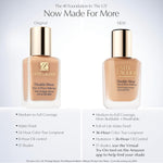 Oil free breathable liquid makeup texture swatch displaying medium to full buildable coverage