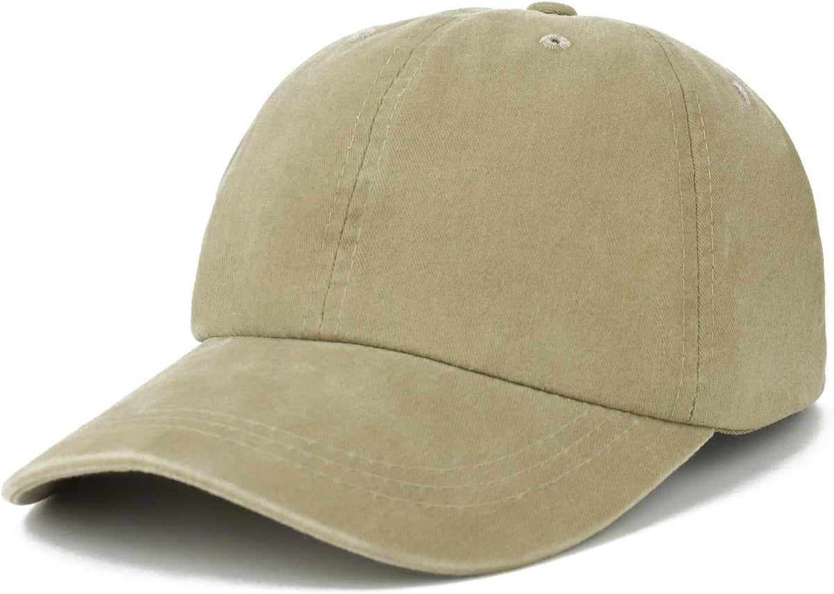 Trendy Apparel Shop Oversize XXL Pigment Dyed Washed Cotton Baseball Cap - Image 12