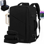 LOVEVOOK travel carry on backpack front view in black