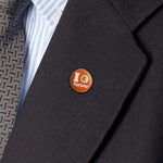 Graphics & More sushi hat pin showing metal backing and clasp