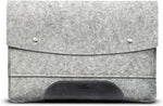 Pack & Smooch Felt Case Compatible with MacBook Pro 13 | 100% Wool Felt | Vegetable Tanned Leather | Colour Anthracite/Dark Brown | Hampshire - Image 10