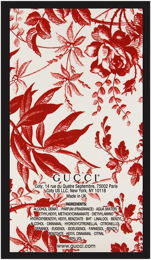 Gucci Bloom 3.4 fluid ounce perfume box packaging