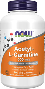 NOW Supplements, Acetyl-L Carnitine 500 mg, Amino Acid, Brain And Nerve Cell Function*, 100 Veg Capsules - Image 12