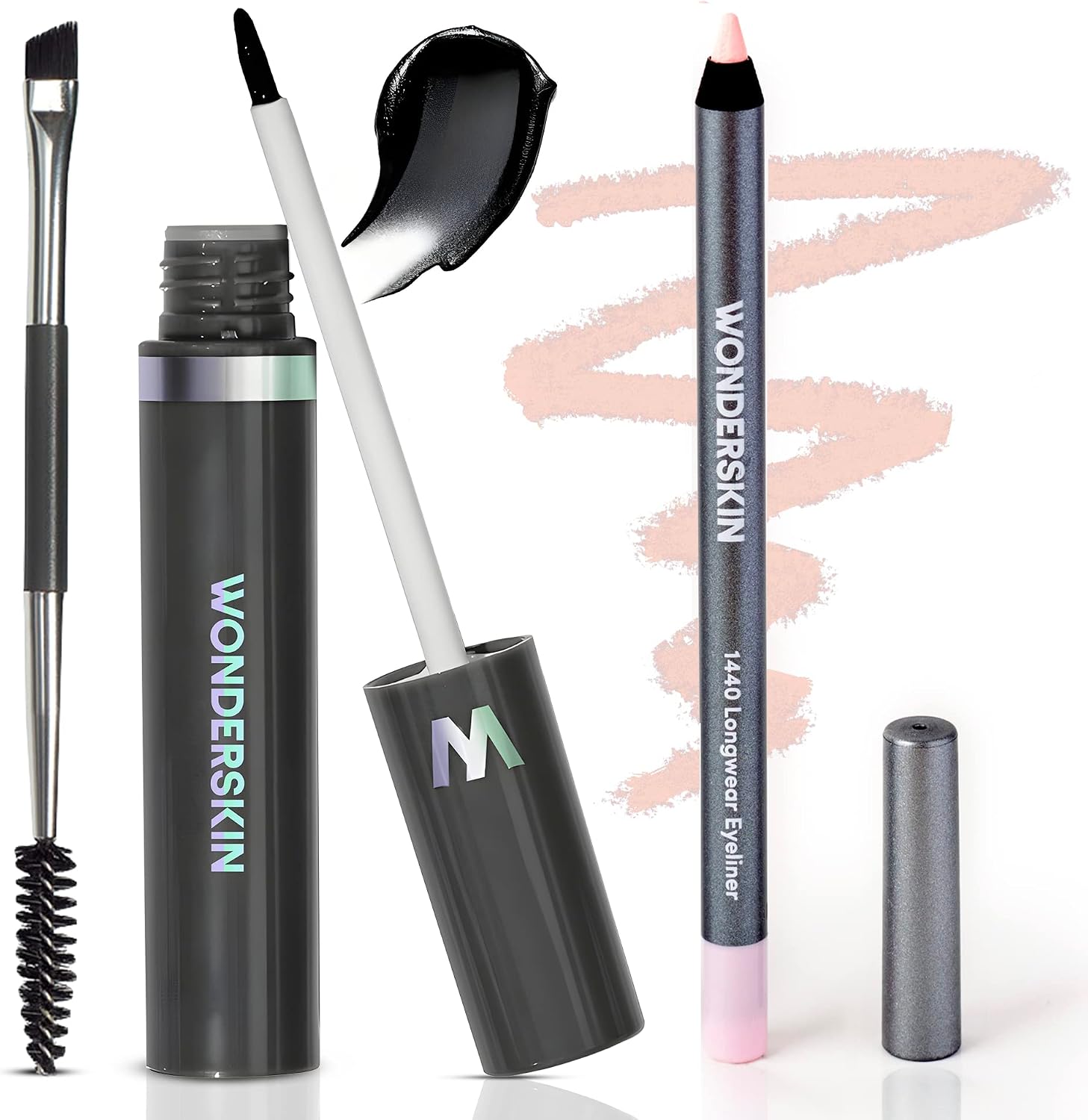 Wonderskin Dream Brow Gel Serum and Eyeliner Pack front view waterproof eye makeup.
