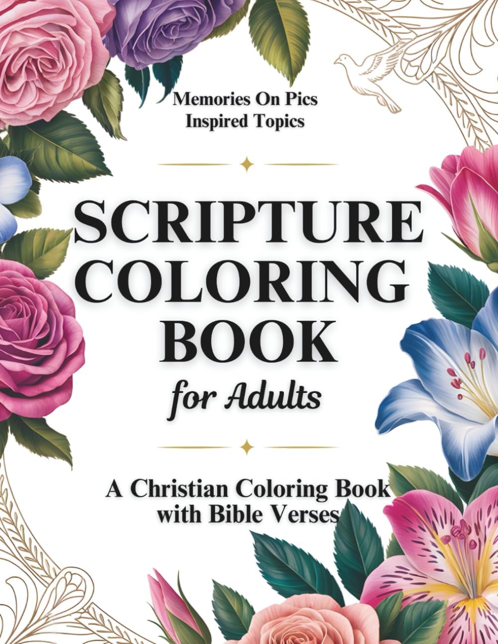 Scripture Coloring Book for Adults: A Christian Coloring Book with Bible Verses - Image 1