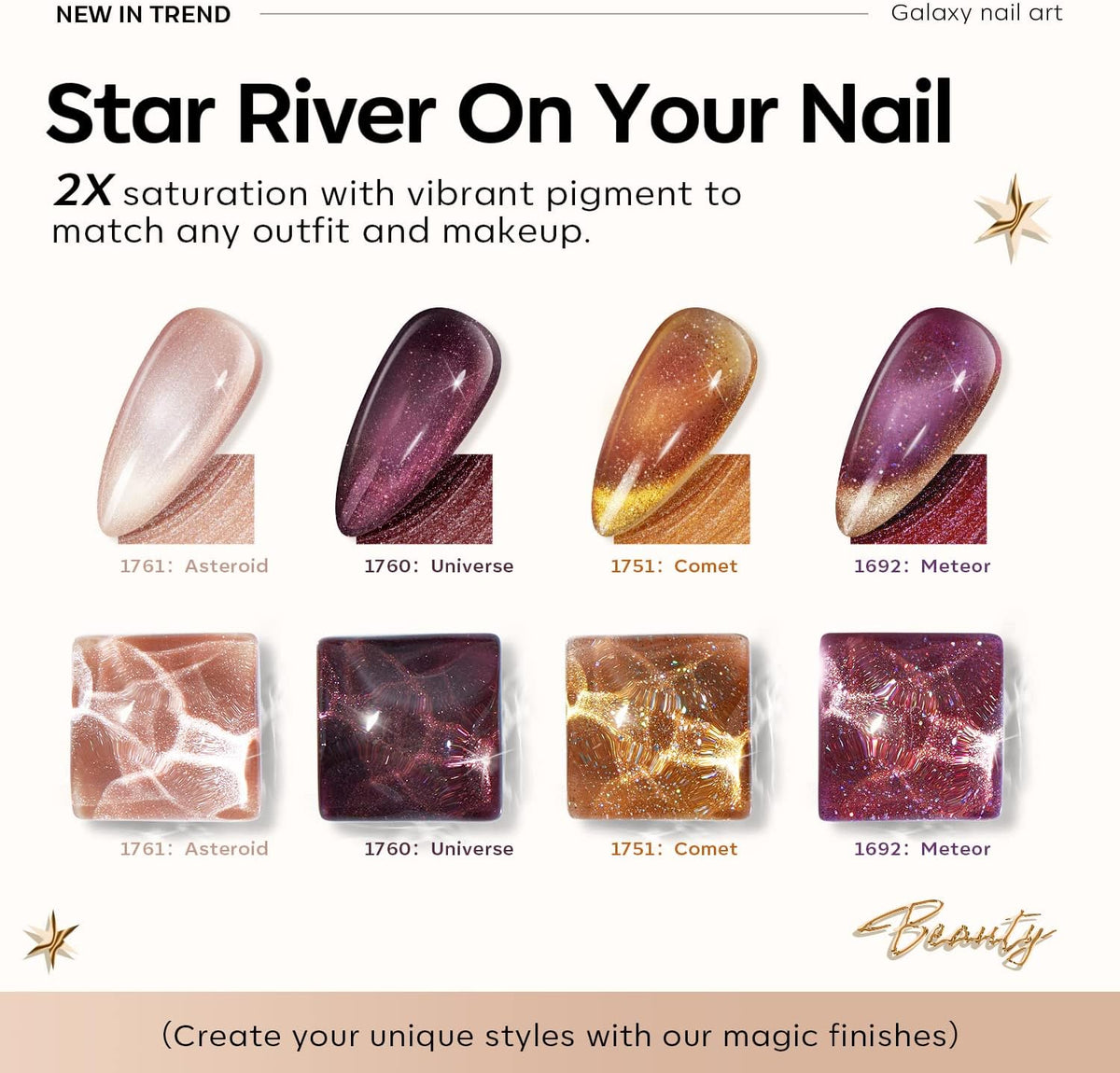 Modelones glitter and cat eye gel polish swatches