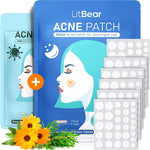 LitBear Acne Pimple Patches 180 dots box front view highlighting day and night skincare treatment