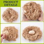 Close up of high-quality jute silk nesting material