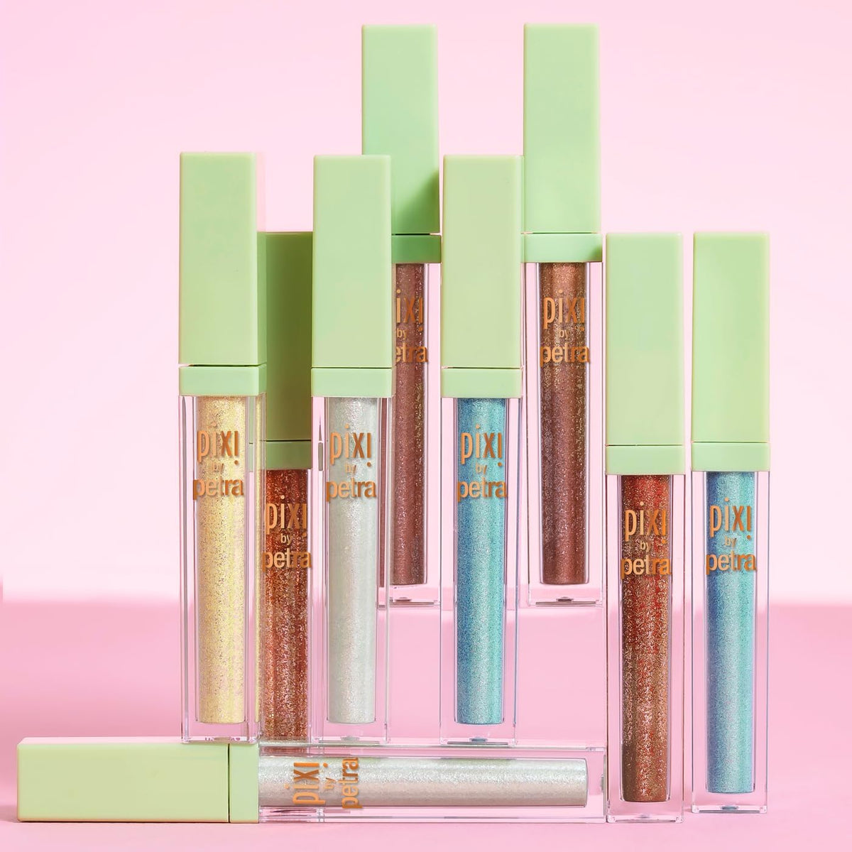 Swatch of Pixi Liquid Fairy Lights Crystalline glitter eyeshadow