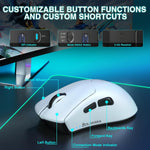 Solakaka SM805 white gaming mouse bottom sensor and glide feet