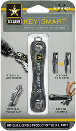 KeySmart Rugged - Multi-Tool Key Holder with Bottle Opener and Pocket Clip (up to 14 Keys, Army) - Image 1