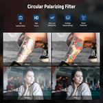 Neewer 67mm polarizing filter optical glass angle