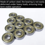 Carbon steel skateboard bearing stack display