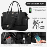 LOVEVOOK gym bag showing side shoe compartment zipper