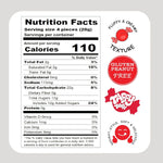 Taffy Town vanilla salt water taffy bag nutrition and ingredients side