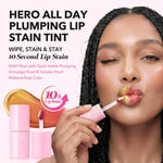 APRILSKIN Hero All Day Plumping Lip Stain tube showing the applicator brush for precise long-lasting lip contouring.