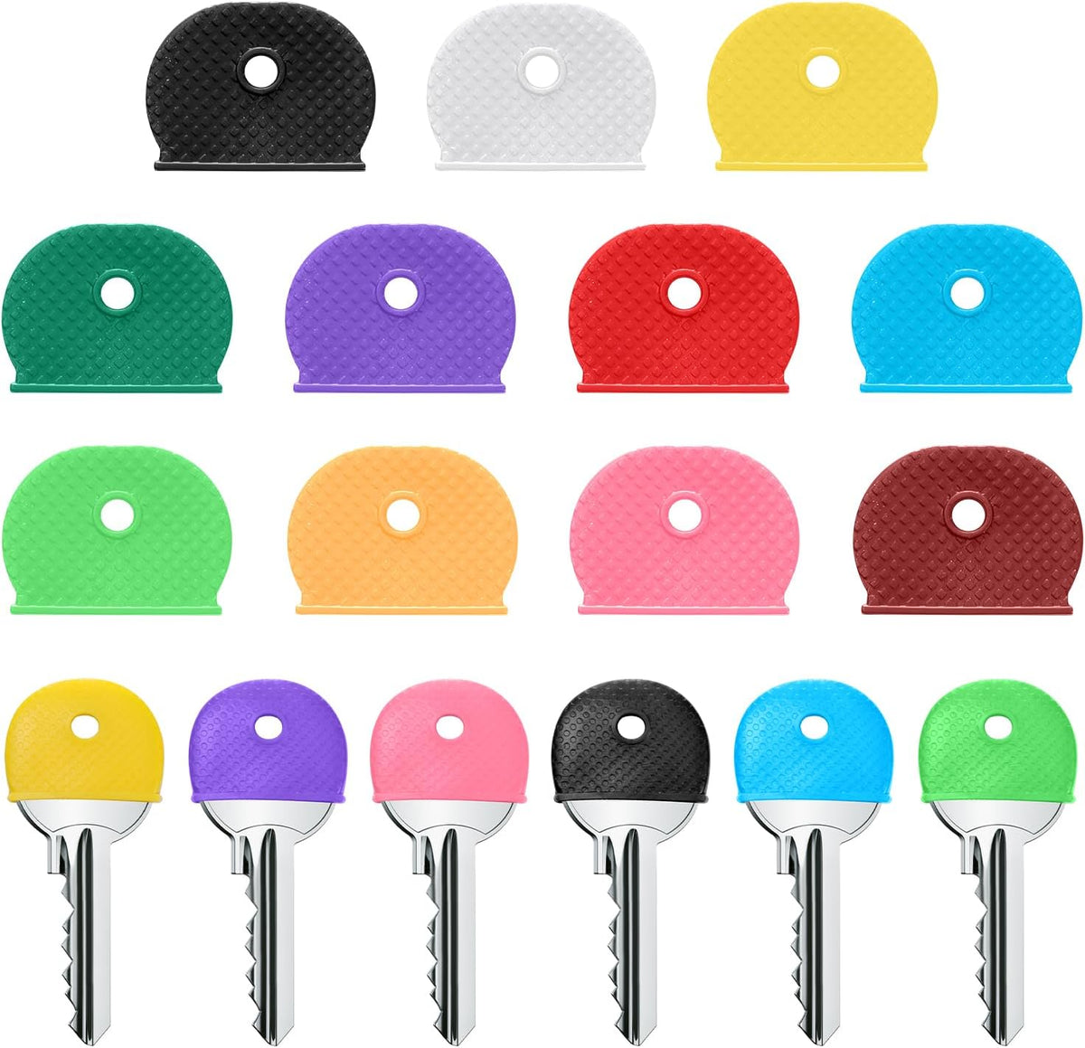 JasperKino 11pcs key covers front view showcasing assorted colors
