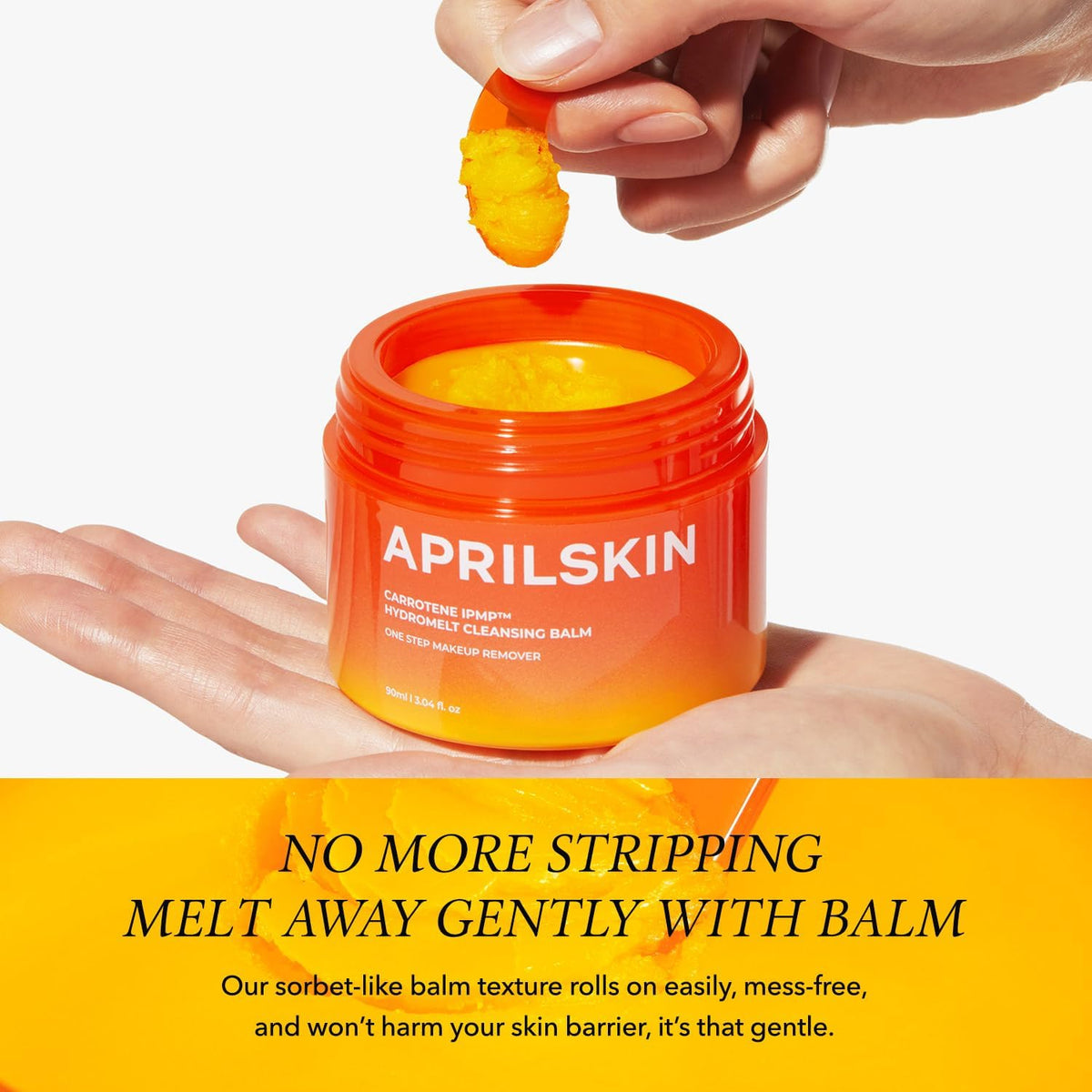 Aprilskin vegan makeup remover balm and exfoliating face wash side by side view.