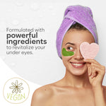Close up of gold and collagen under eye patch application