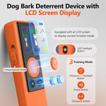 Close up of Ralyuni dog training device showing LCD screen interface