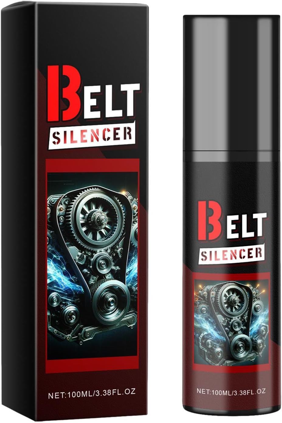 Aerol Squeaking Belt Noise Spray 100ml bottle front view for car engine maintenance.