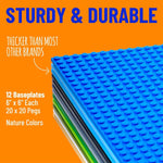 Strictly Briks 12 pack baseplates nature colors