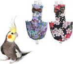 UKJENT Bird Diaper Protective Parrot Nappy 2 Pack, Reusable Flight Suit with Waterproof Inner Layer, Washable Cute Urine Wet Suit for Parrots(M) - Image 11