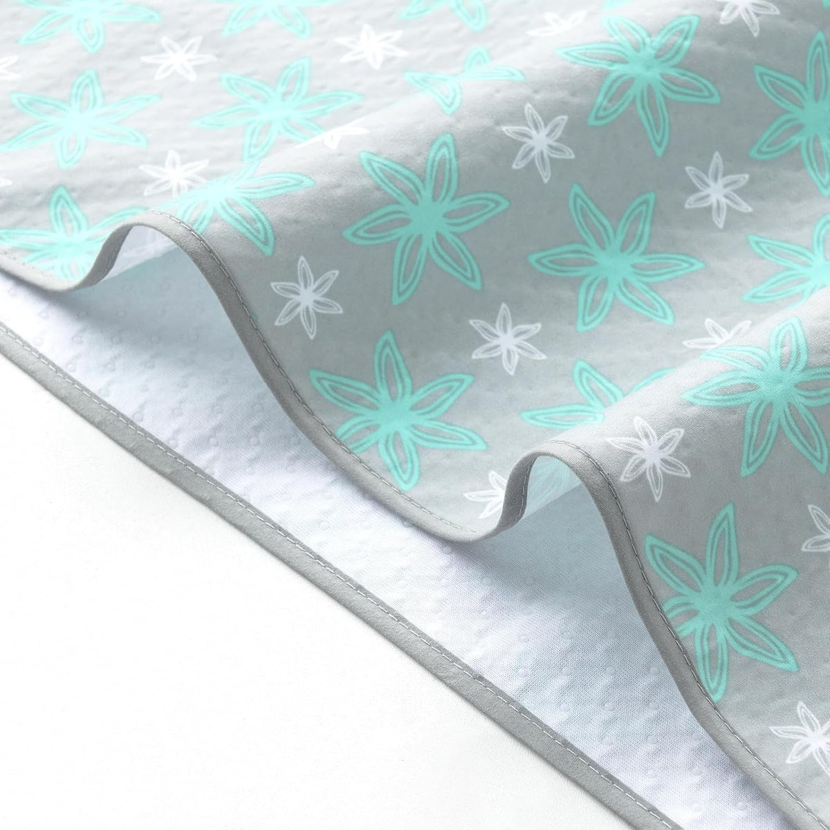 Splat Mat Under High Chair Mat for Baby's Mealtime,Green Flower, 42x46Inch - Image 3