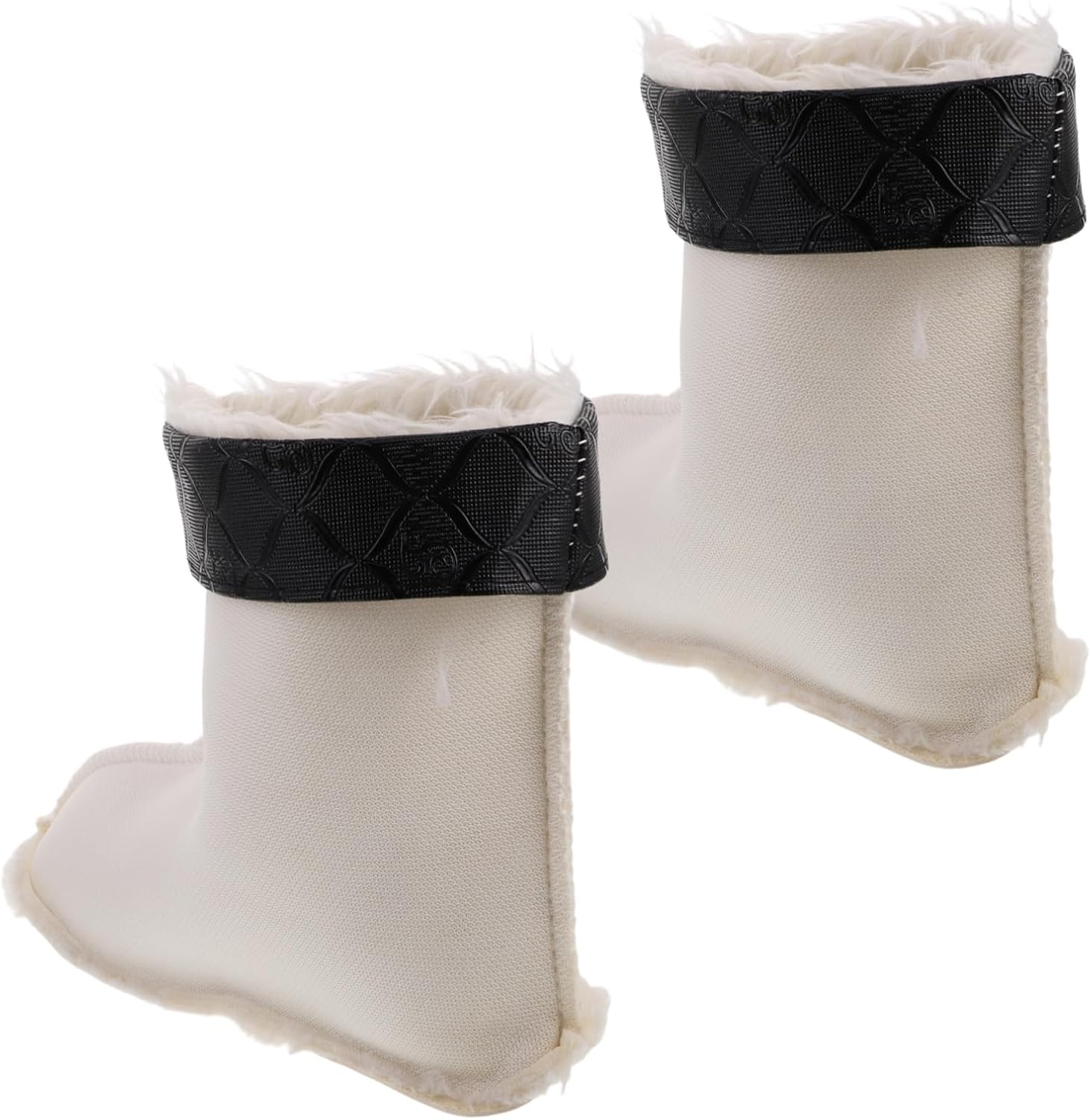 Milisten men thermal boot liners front view showcasing white plush material