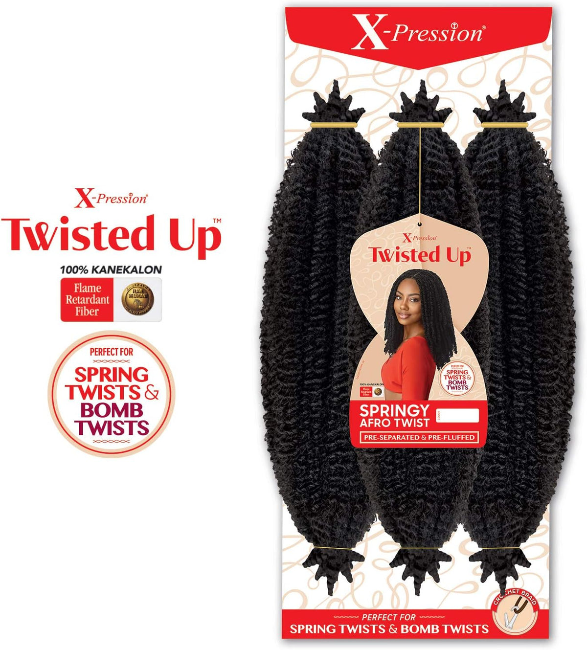 X-Pression synthetic hair braid texture close up