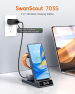SwanScout wireless charger angle view
