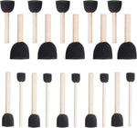 WAFJAMF 20 Pcs Round Sponges Brush Set 4 Sizes DIY Painting Tools Green | Wooden handle craft foam applicators for dotting artwork, acrylic paint & stenciling with multiple diameter options - Image 10
