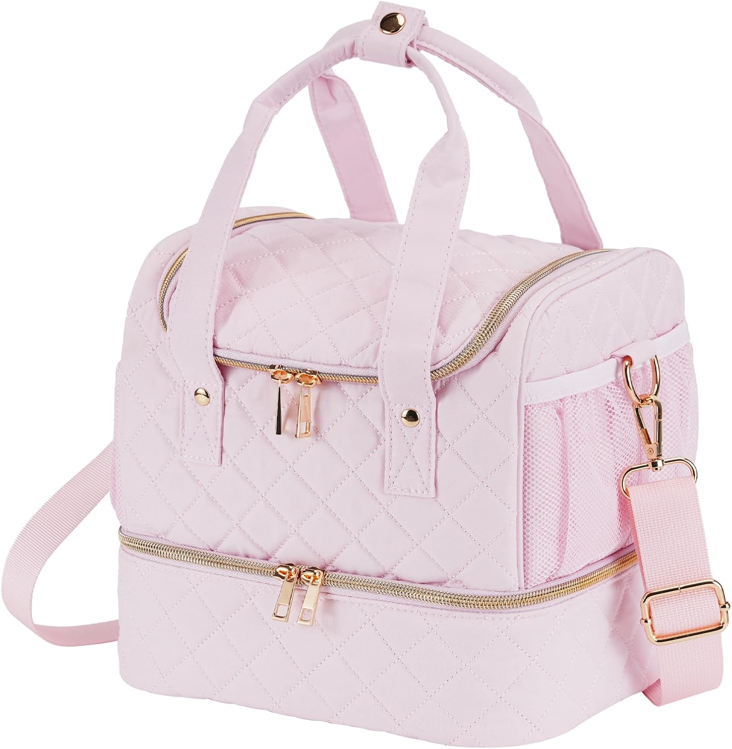 Nail Polish Organizer Case Fits Nail Lamp and 30 Bottles,Nail Organizers and Storage for Nail Tech Travel,Pretty Nail Polish Storage Bag Fits Nail Kit & Manicure Tools (Patented) - Image 1