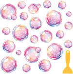 Whaline bubble non slip bathtub stickers front view package with thirty colorful sea themed safety treads
