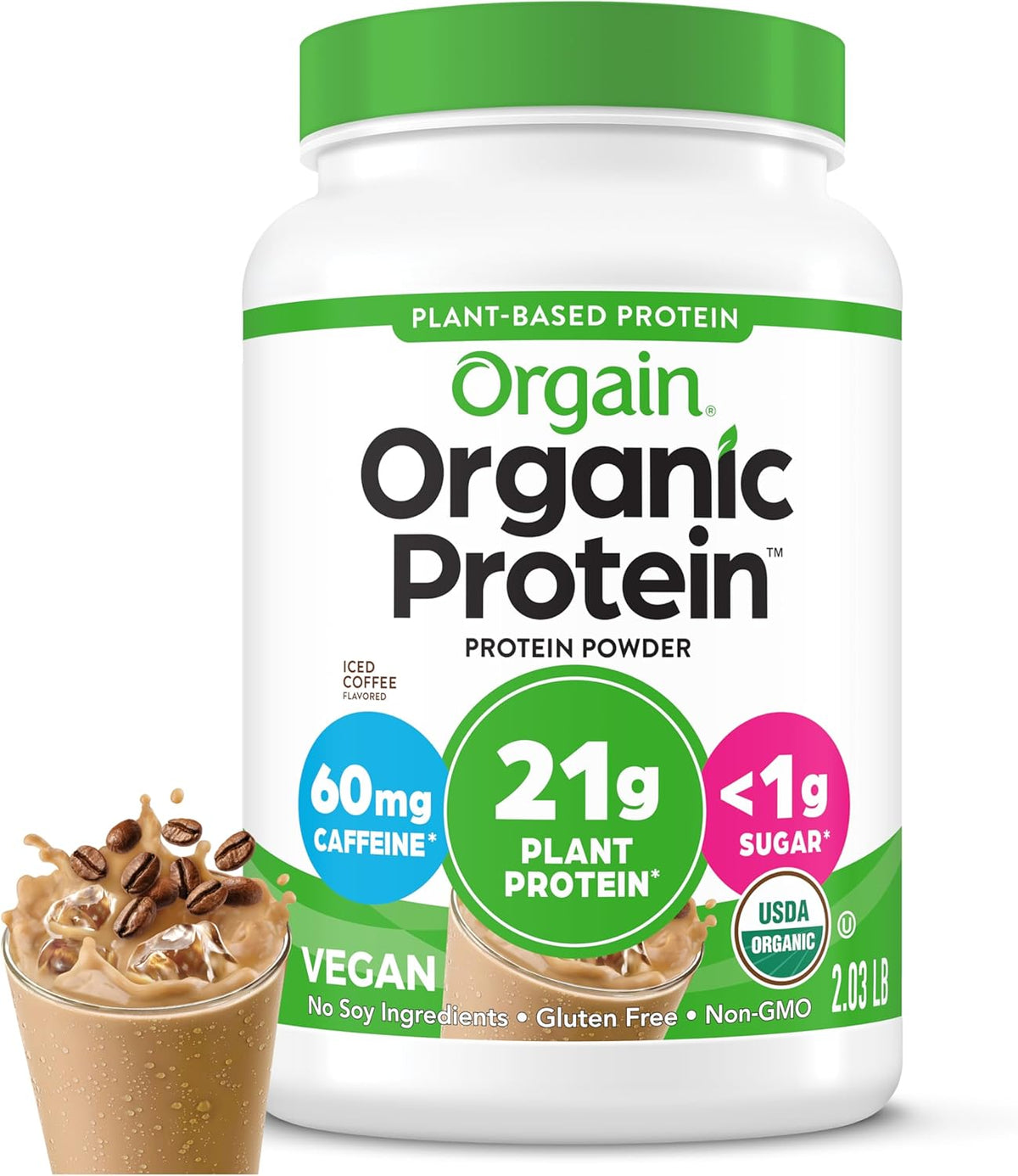 Orgain Organic Vegan Protein Powder, Strawberries & Cream - 21g Plant Based Protein, 4g Prebiotic Fiber, Low Net Carb, No Lactose Ingredients, No Added Sugar, Non-GMO, For Shakes & Smoothies, 2.03 lb - Image 15