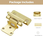 Ravinte Decor gold semi overlay hinges styled for modern kitchen cabinet restyling