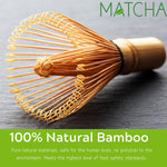 Japanese Matcha Whisk Set Matcha Tea Ceremony Set of 4 Including 100 Prong Matcha Whisk, Traditional Scoop, Tea Spoon and Ceramic Matcha Bowls - Image 3