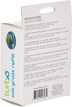 Bergan Turbo cat grass refill box packaging and product details