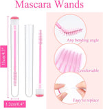 Dming eyelash wands showing pink sparkling diamond accent caps
