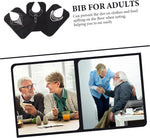 Healifty washable adult eating bib snap closure