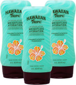 Hawaiian Tropic after sun lotion front view packaging