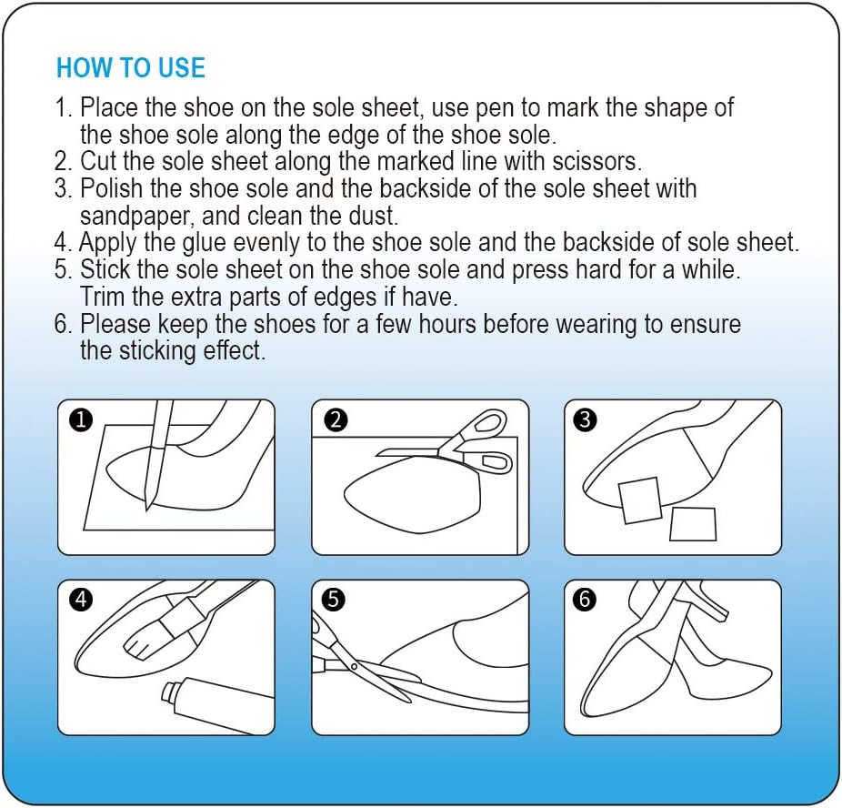 Unikstep shoe sole repair sheets ready for cutting