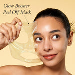 Aprilskin real calendula peel off pack being applied to the face using the silicone jelly brush applicator.