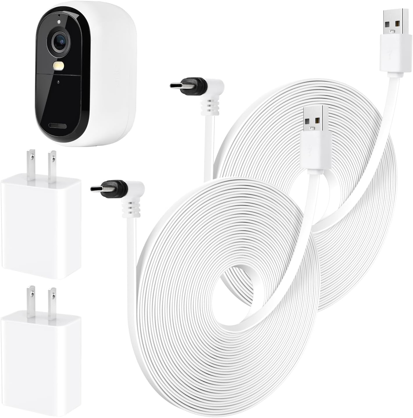 ALERTCAM weatherproof power cable front view for outdoor security camera