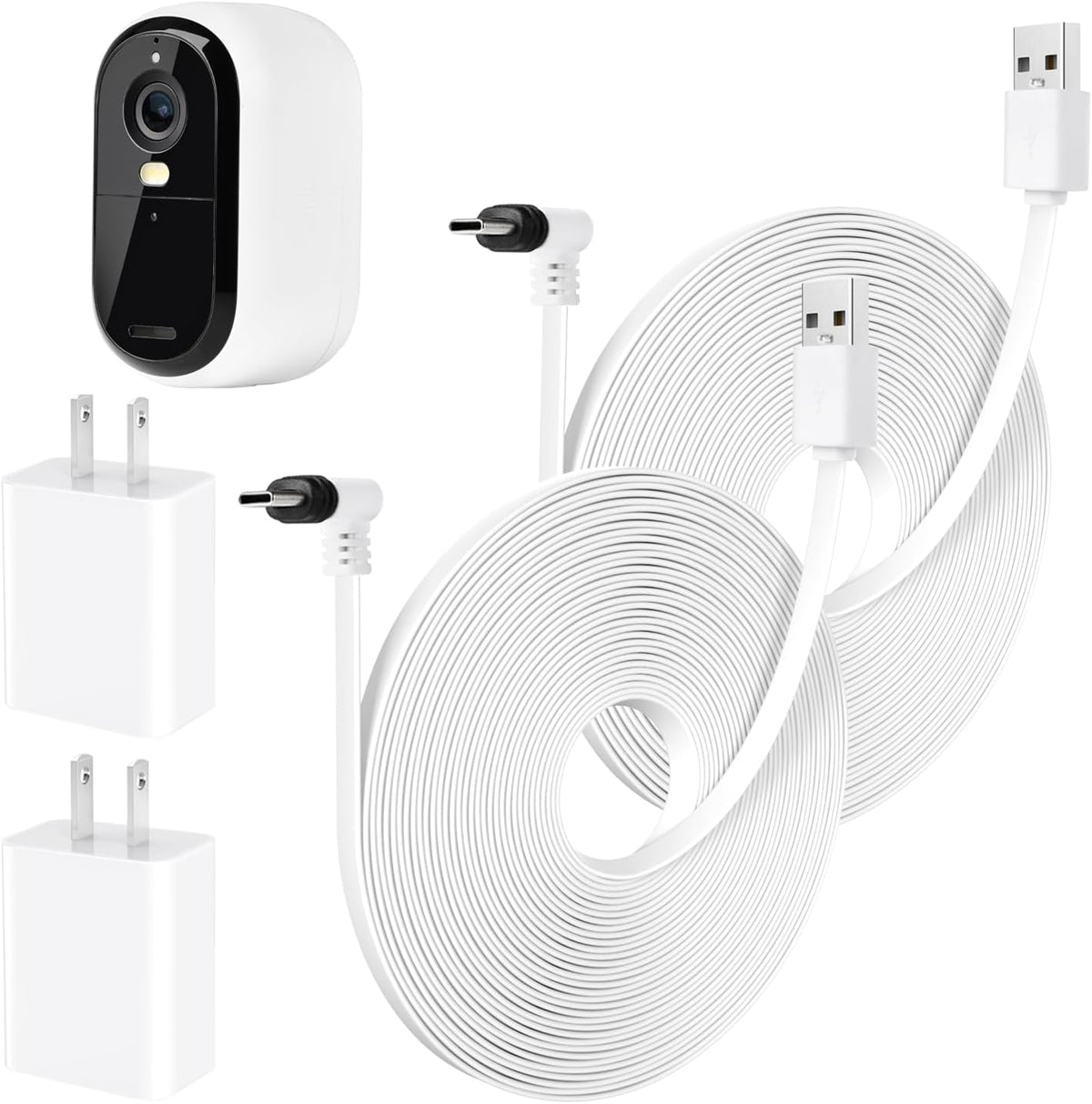 ALERTCAM weatherproof power cable front view for outdoor security camera