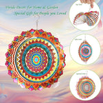 Fonmy 12 inch wind spinner hanging in garden setting