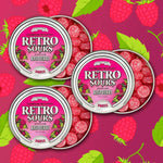 Top down view of Retro Sours candy variety pack gift set