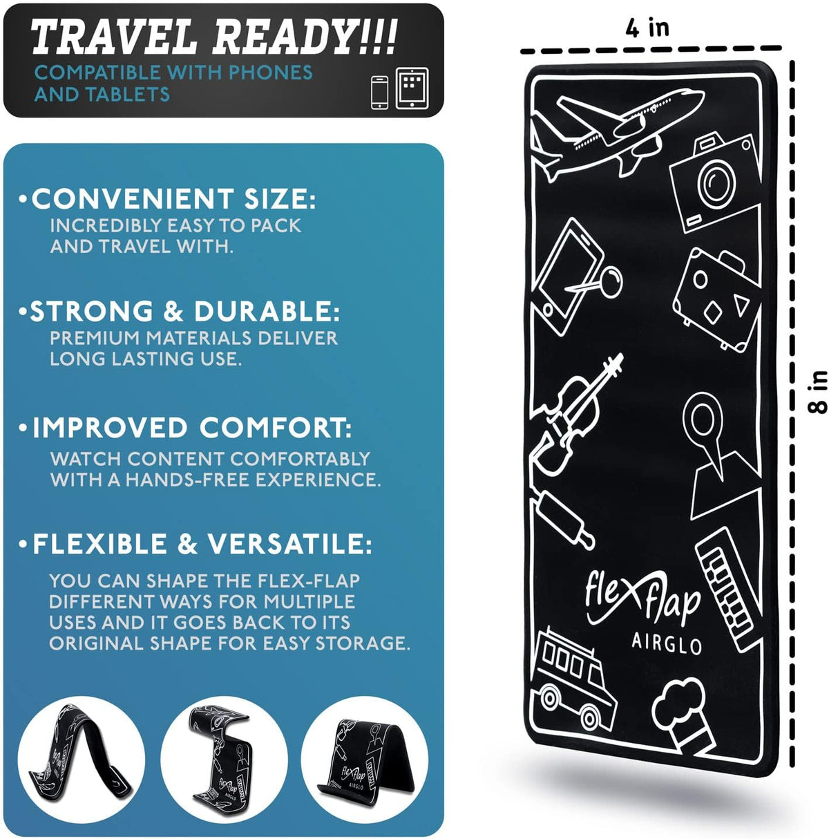 AirGLO Flex Flap folded flat for easy bag storage