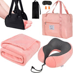 Nerien travel pillow and blanket set front view